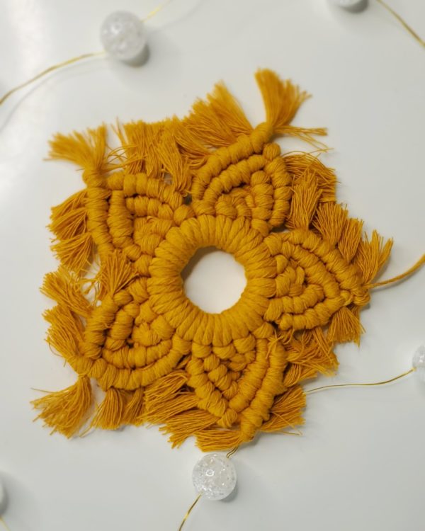 Star macrame ornament